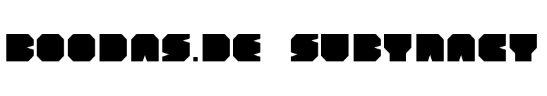 BOODAS.DE | Subtract font preview